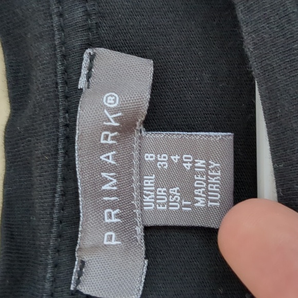 Size 4 Primark Black Tiered Dress Prairie Minimalist Capsule Wardrobe - Picture 5 of 12